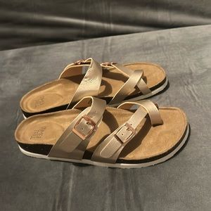 Rose gold sandals never worn
